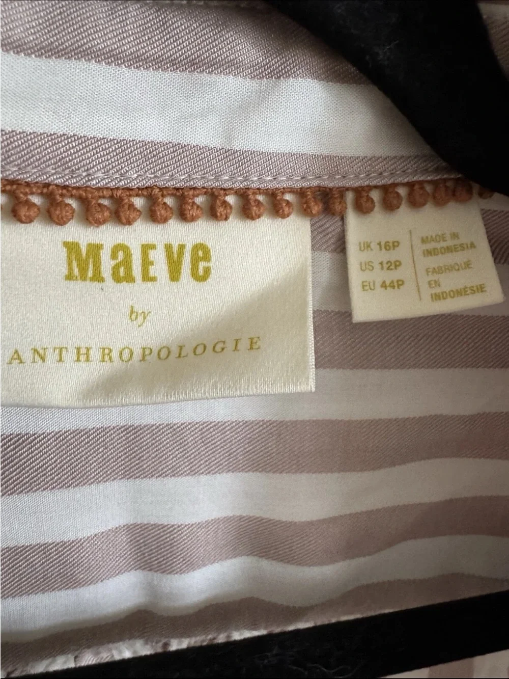 Maeve Anthropologie Striped Wrap Mariana Blouse Top 12P